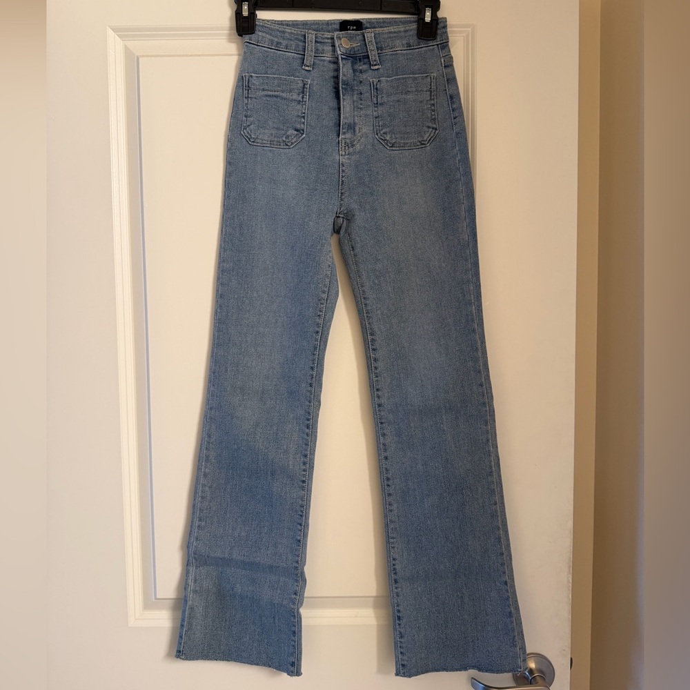 Light Blue High-Rise Flare Jeans